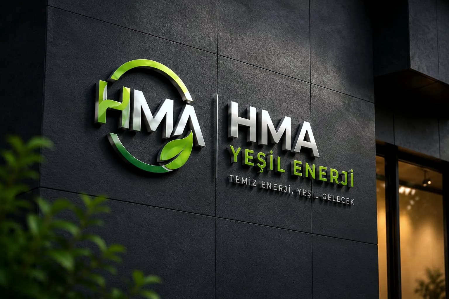 HMA Yeşil Enerji logo tabelası